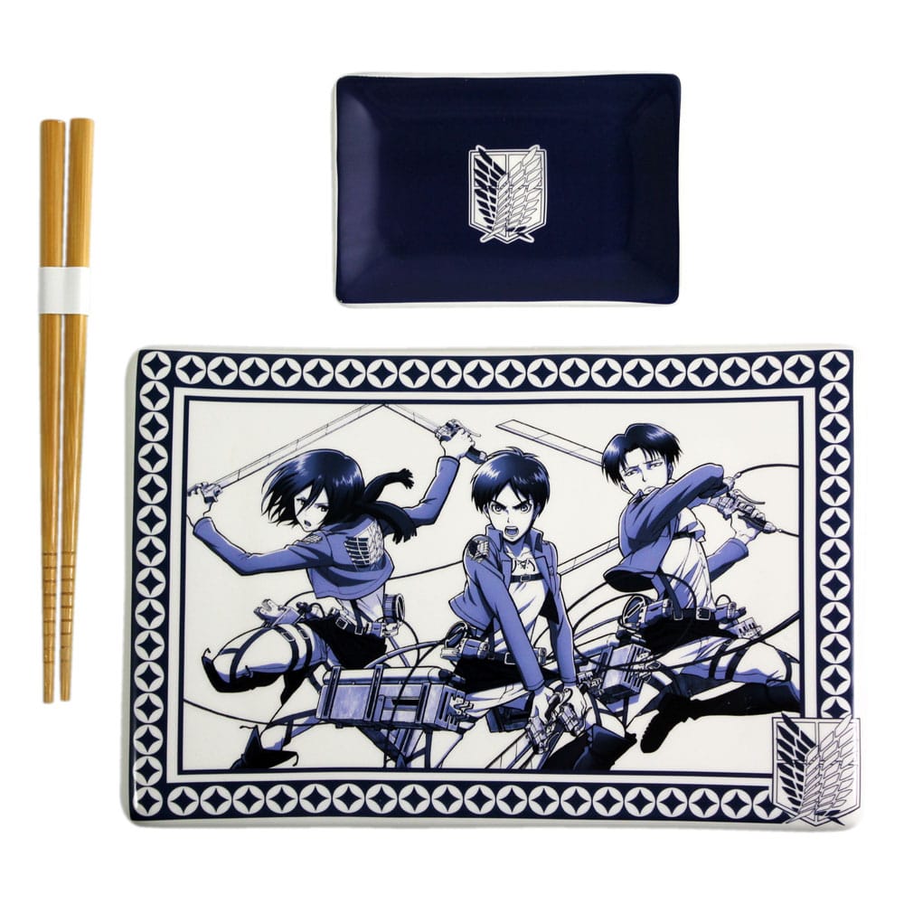 Attack on Titan Keramisk Sushi Set med ätpinnar Just Funky