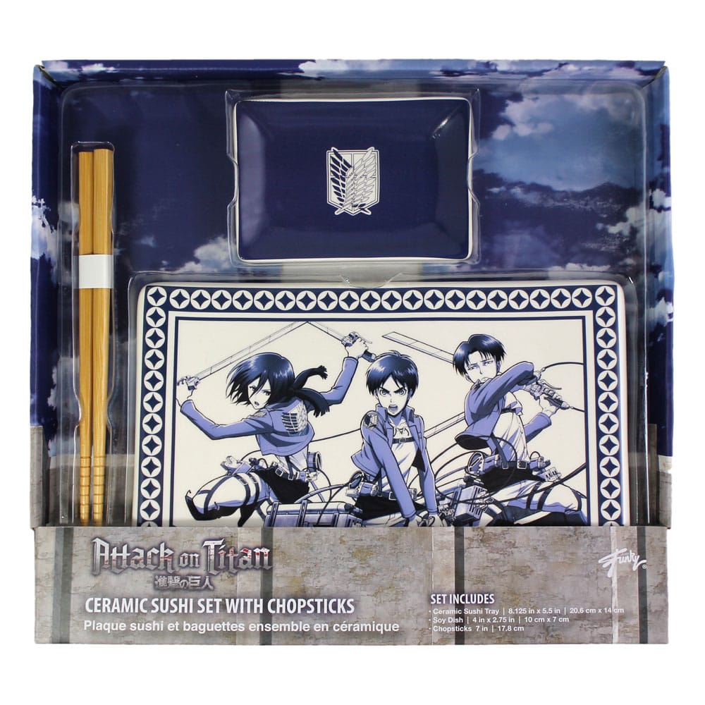 Attack on Titan Keramisk Sushi Set med ätpinnar Just Funky