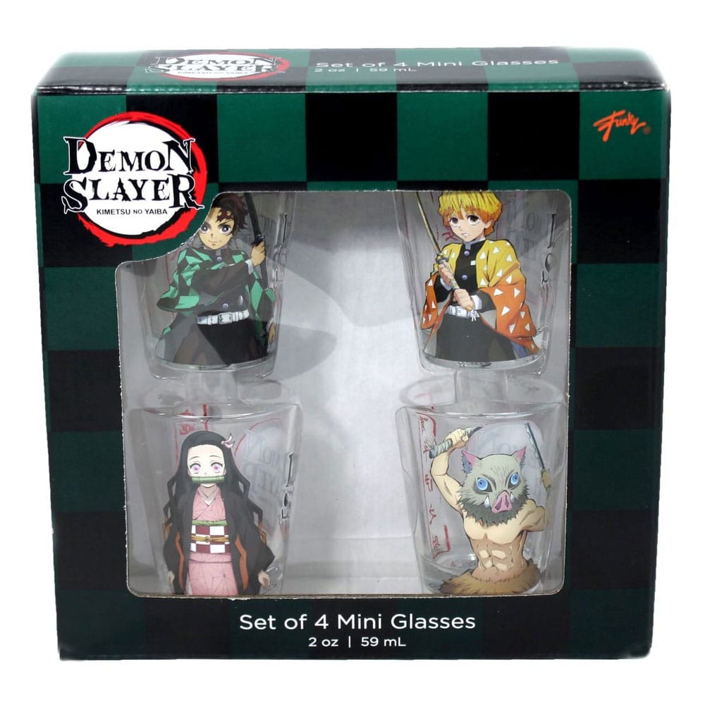 Demon Slayer Shot Glasses 4-Pack 59 ml Just Funky