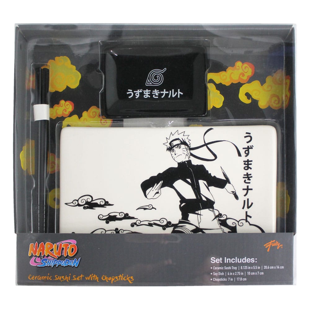 Naruto Shippuden Keramisk Sushi Set med ätpinnar Just Funky