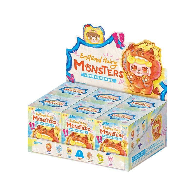 QKid: Emotionella Håriga Monster Serie Blind Box Figur 12 - 14 cm Display (6) Jotoys