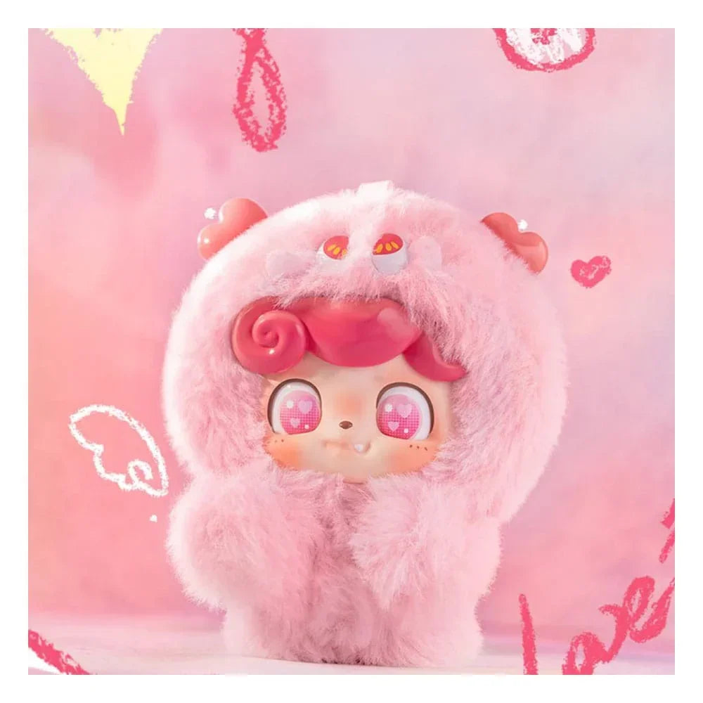 QKid: Emotionella Håriga Monster Serie Blind Box Figur 12 - 14 cm Display (6) Jotoys