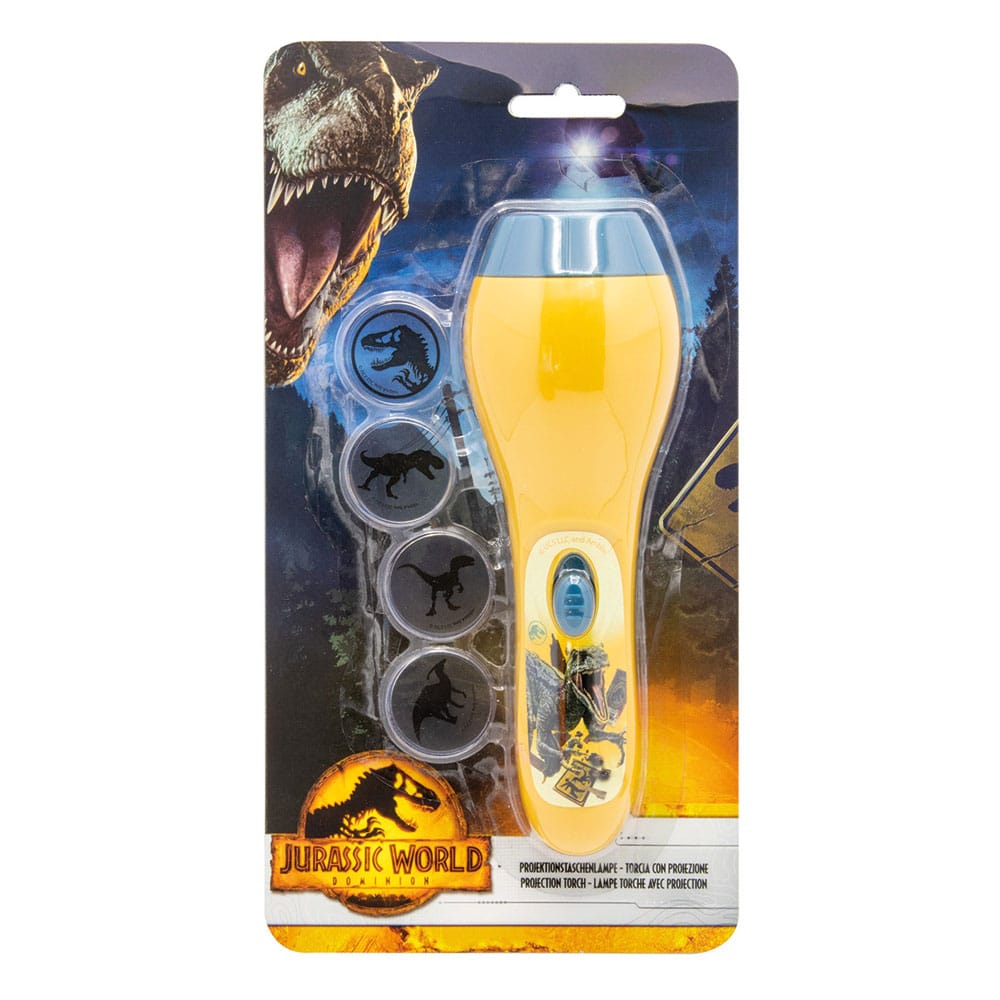 Jurassic World Ficklampa med Projektor - Dominion Joy Toy (IT)