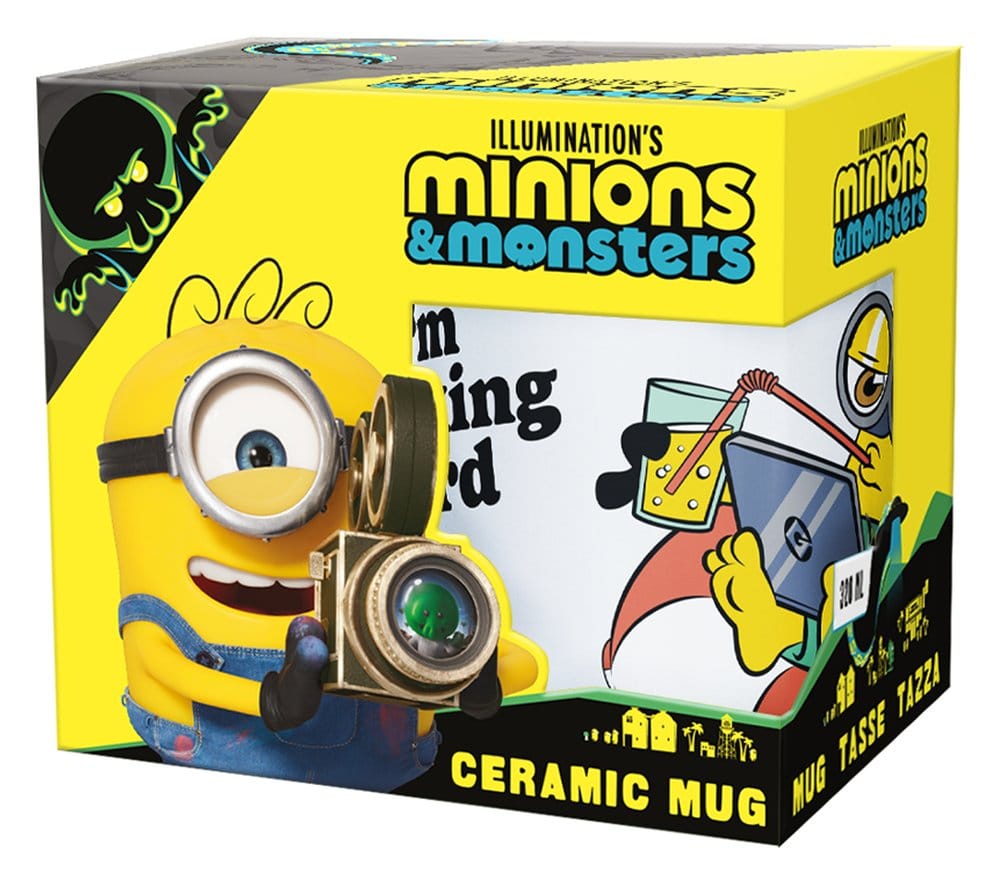 Minions-mugg med motiv "Arbetar" 320 ml