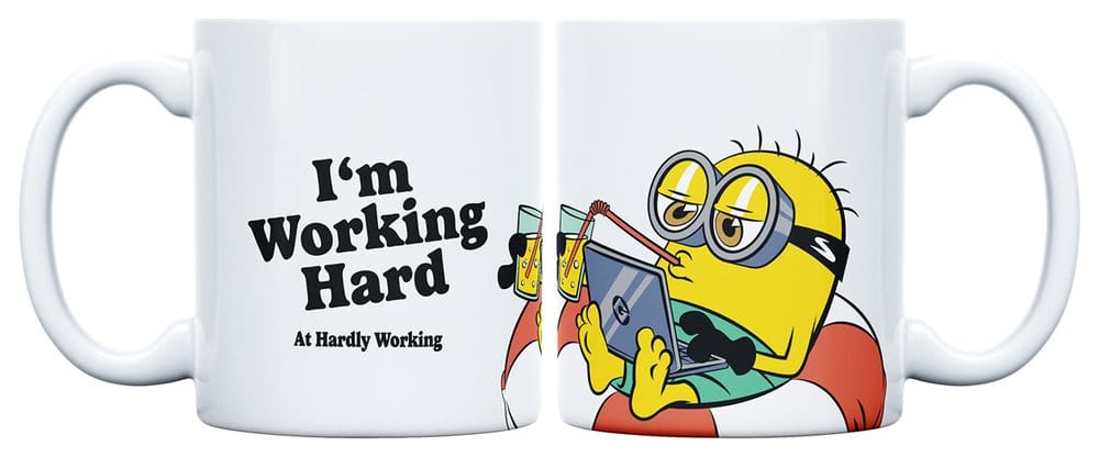 Minions-mugg med motiv "Arbetar" 320 ml
