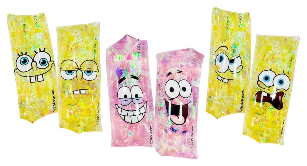 Svampbob Fyrkant Vattensnurrare Display (12 stycken)