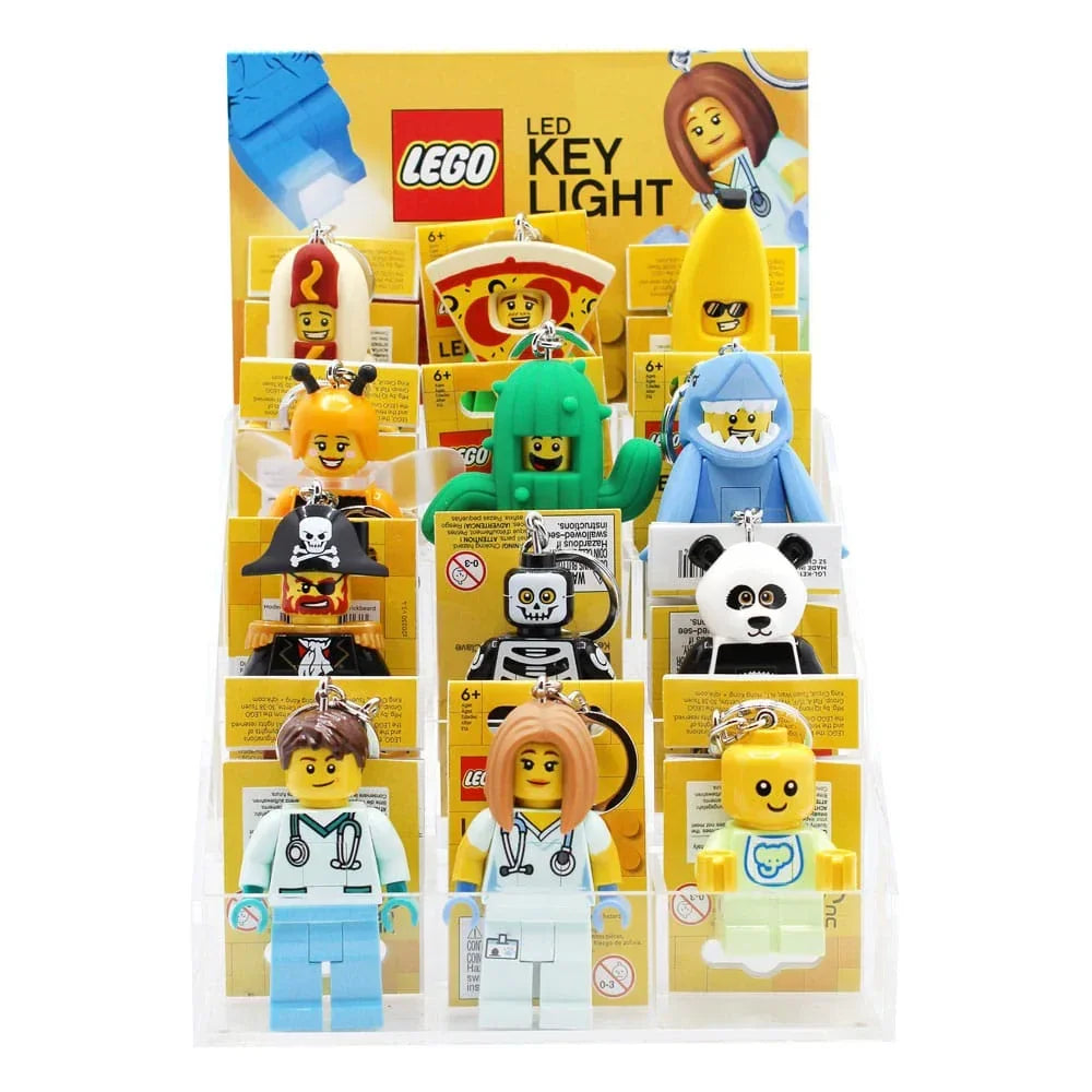 LEGO Acryl Counter Display med 12 Upplysta Nyckelringar Joy Toy (IT)