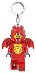 LEGO Mini Figur Nyckelring Dräkt Drakdmaskerad