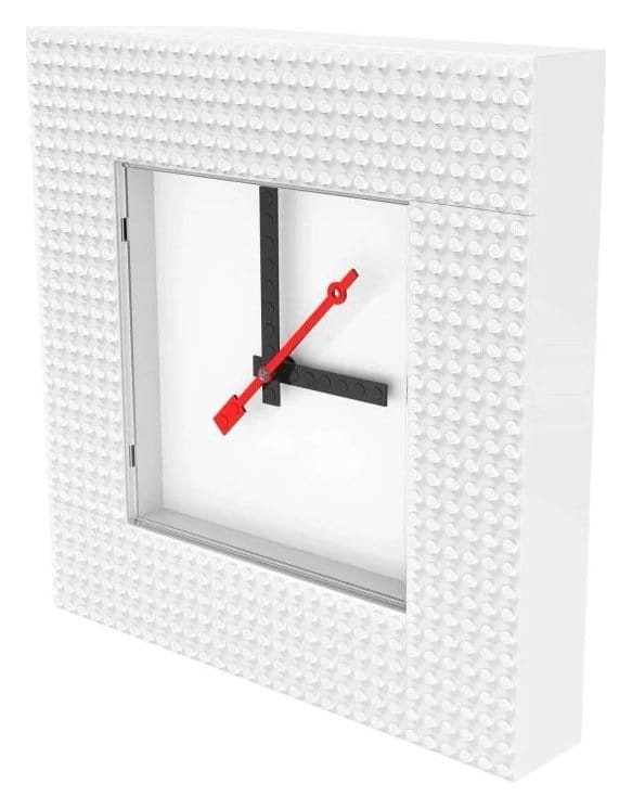 Lego Väggklocka Tid av IQHK Vit 6x24 Modell