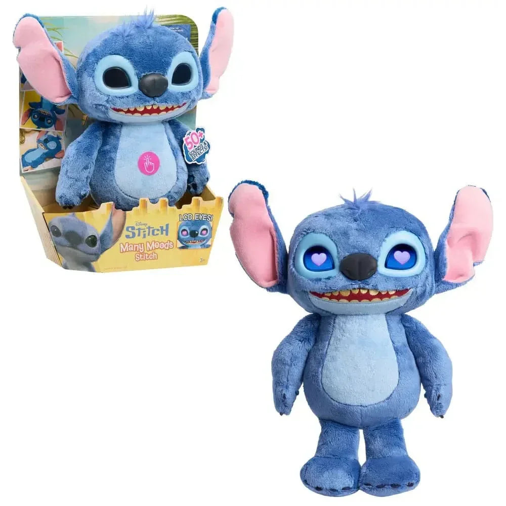 Lilo & Stitch Gosedjur med LCD Visuella Effekter och Ljud – The Many Mood Stitch 36 cm Just Play