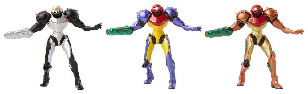 World of Nintendo Metroid Mini Figur 3-Pack Chozo Power Suits 6 cm Jakks Pacific