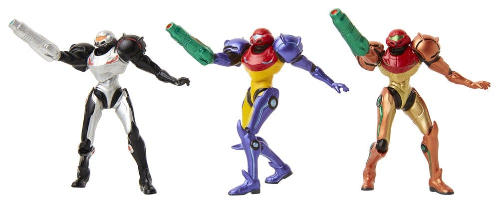 World of Nintendo Metroid Mini Figur 3-Pack Chozo Power Suits 6 cm Jakks Pacific
