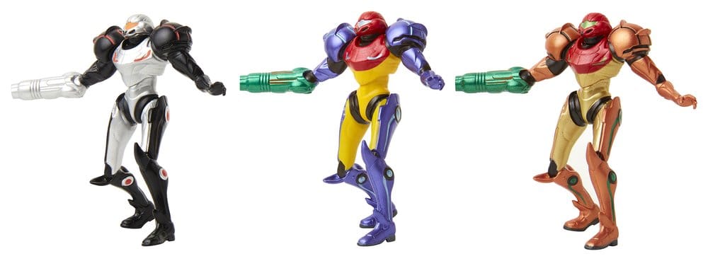 World of Nintendo Metroid Mini Figur 3-Pack Chozo Power Suits 6 cm Jakks Pacific