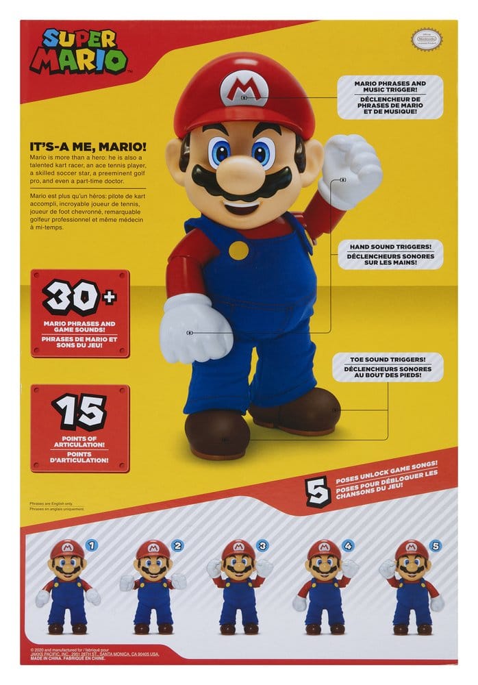 Världen av Nintendo Pratande Action Figur It's-A Me! Mario 36 cm Jakks Pacific