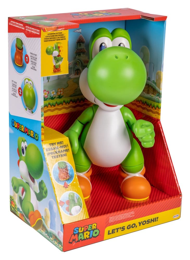 World of Nintendo Pratande Action Figur Let's Go! Yoshi! 36 cm Jakks Pacific