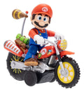 Super Mario Galaxy Movie Action Figure with Pullback Motorcycle Mario 6 cm