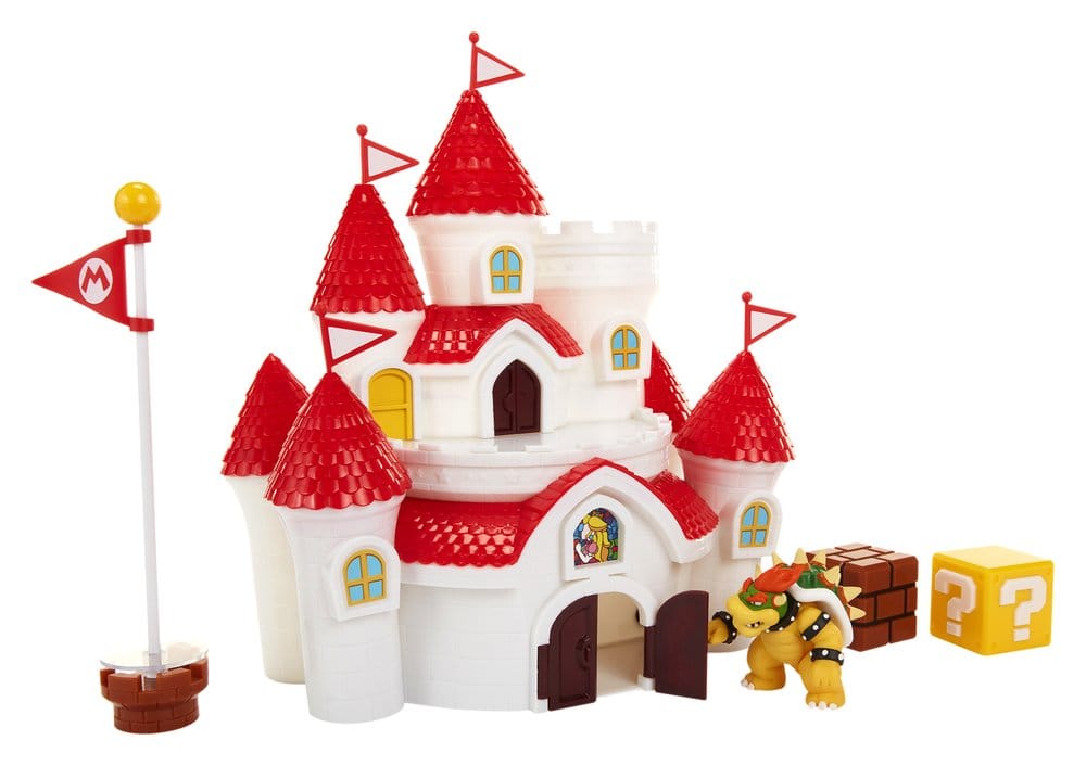 Världen av Nintendo Leksakssats Super Mario Svampkungariket Slott Jakks Pacific