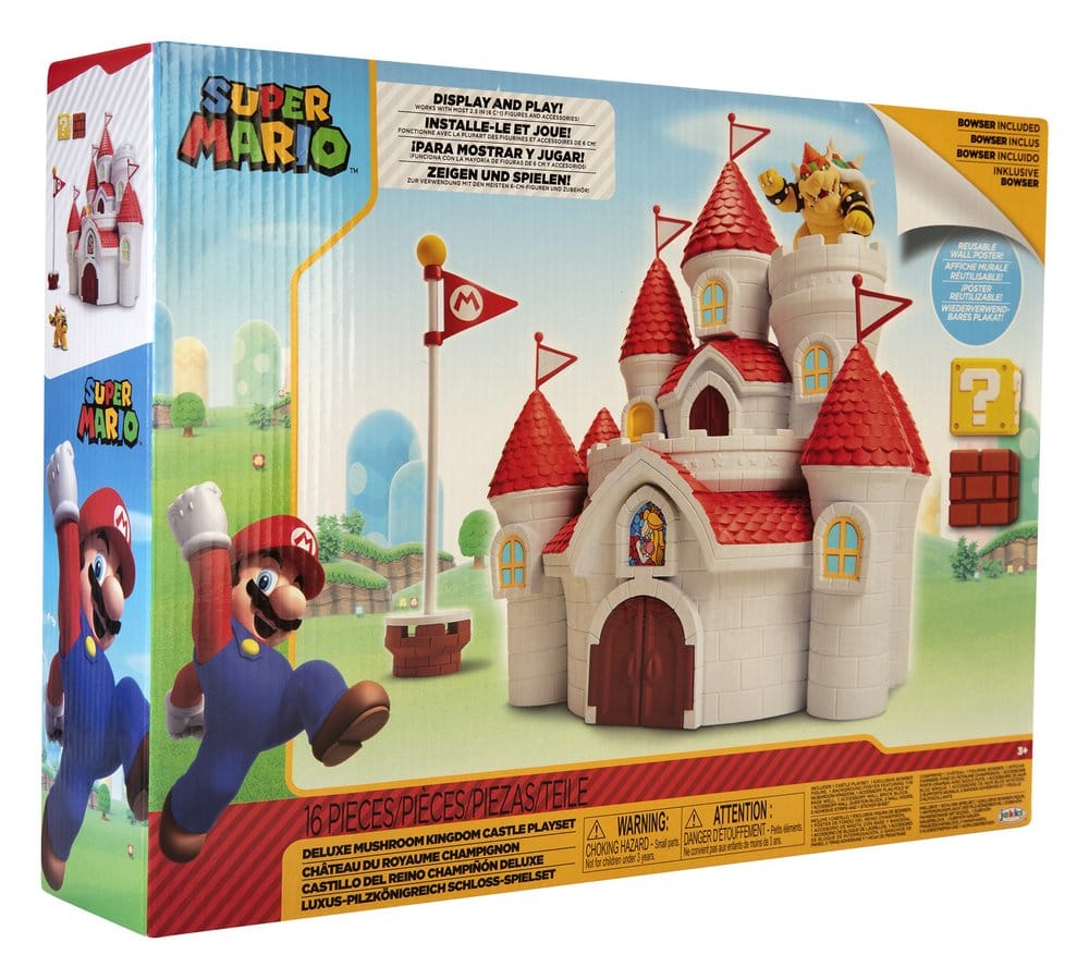 Världen av Nintendo Leksakssats Super Mario Svampkungariket Slott Jakks Pacific