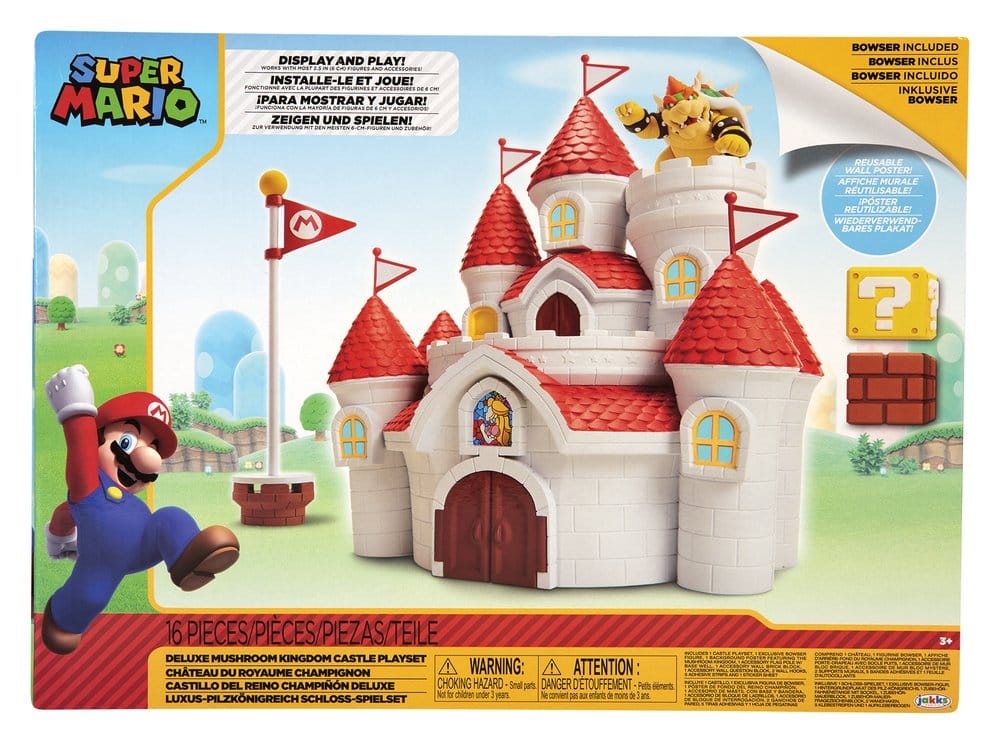 Världen av Nintendo Leksakssats Super Mario Svampkungariket Slott Jakks Pacific