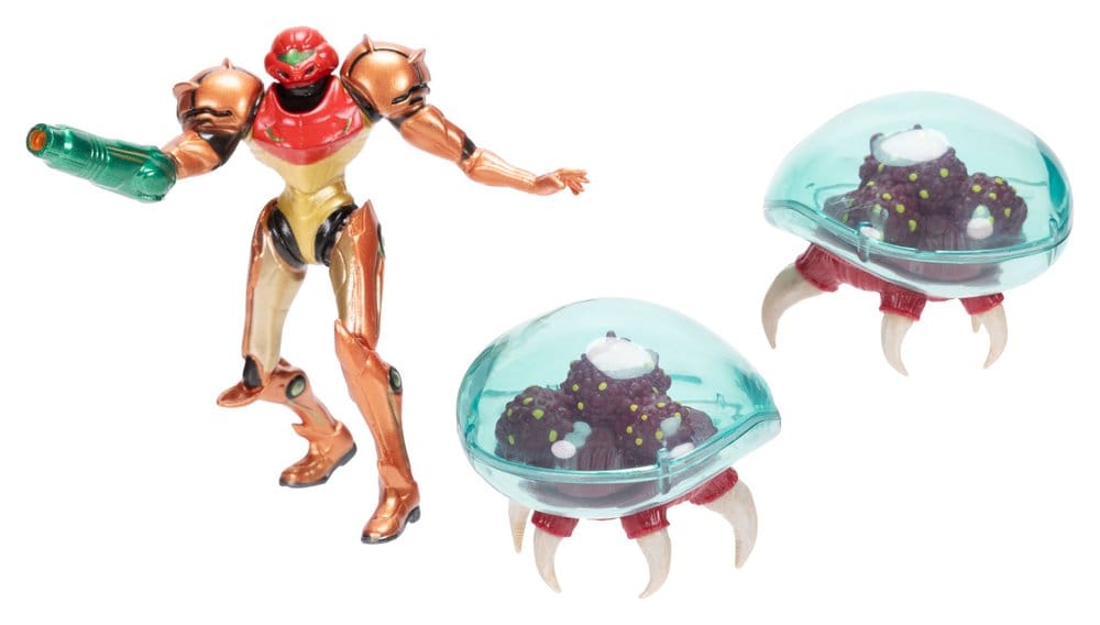 World of Nintendo Metroid Mini Figur 3-Pack Samus Bounty Hunter 6 cm Jakks Pacific