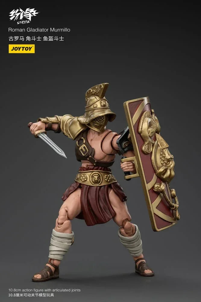Strife Action Figure 1/18 Romersk Gladiator Murmillo 11 cm Joy Toy (CN)
