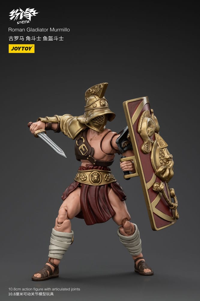 Strife Action Figure 1/18 Romersk Gladiator Murmillo 11 cm Joy Toy (CN)