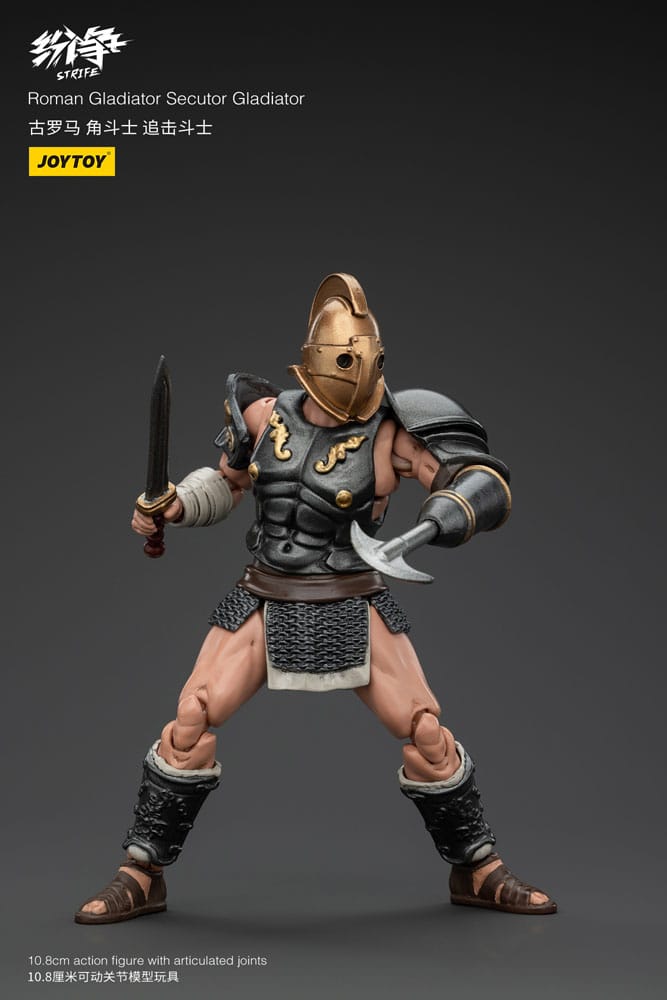 Strife Action Figure 1/18 Romersk Gladiator Secutor 11 cm Joy Toy (CN)