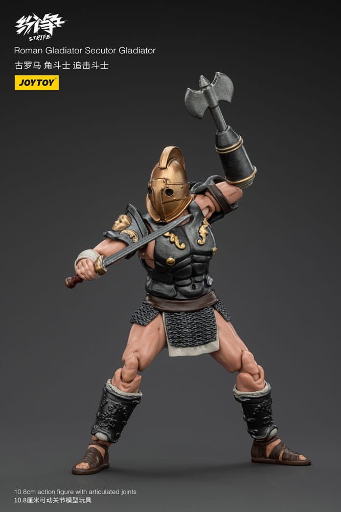 Strife Action Figure 1/18 Romersk Gladiator Secutor 11 cm Joy Toy (CN)