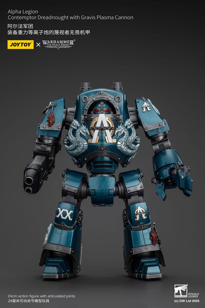 Warhammer The Horus Heresy Action Figur Alpha Legion Contemptor Dreadnought med Gravis Plasma Cannon 25 cm Joy Toy (CN)