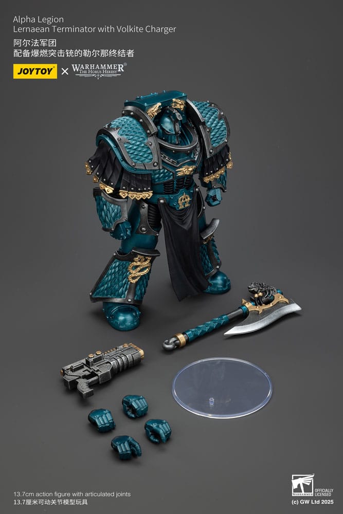 Warhammer The Horus Heresy Action Figur Alpha Legion Lernaean Terminator med Volkite Charger 20 cm Joy Toy (CN)