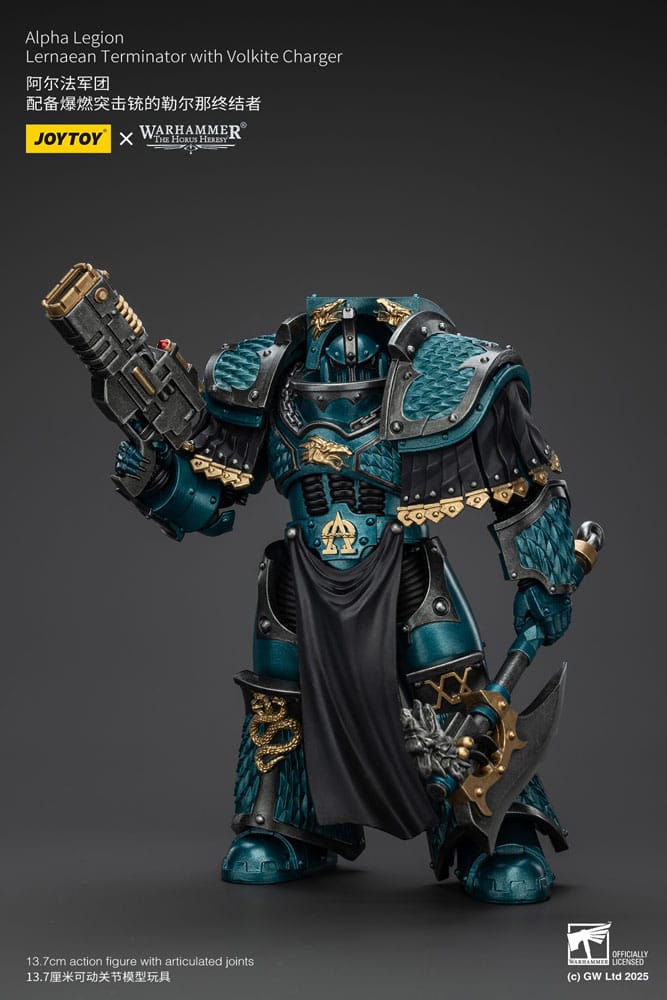 Warhammer The Horus Heresy Action Figur Alpha Legion Lernaean Terminator med Volkite Charger 20 cm Joy Toy (CN)