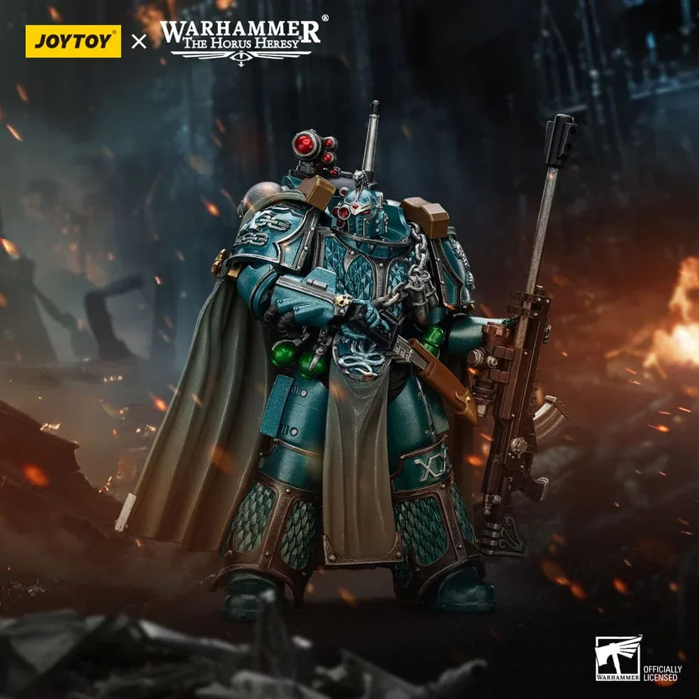 Warhammer The Horus Heresy Action Figur Alpha Legion Exodus – The One who is Many med Sniper Rifle och Power Dagger 20 cm Joy Toy (CN)