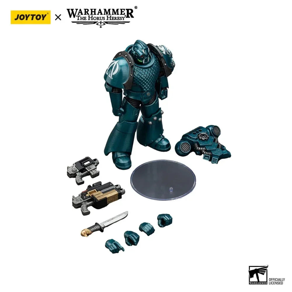 Warhammer The Horus Heresy Action Figur Alpha Legion Head Hunter med Banestrike Combi-Bolter och Power Dagger - 20 cm Joy Toy (CN)