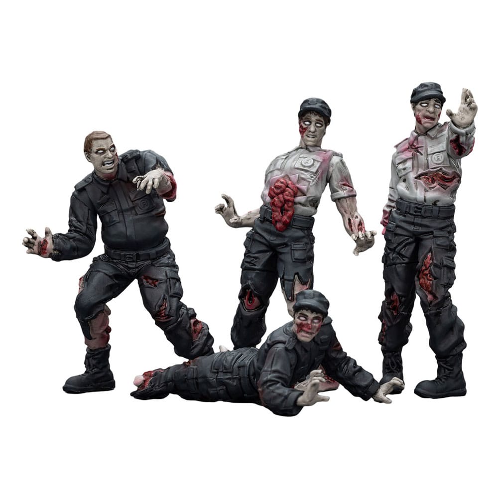Zombie Dark Source Action Figurr 4-Pack Security Guards 8 cm Joy Toy (CN)