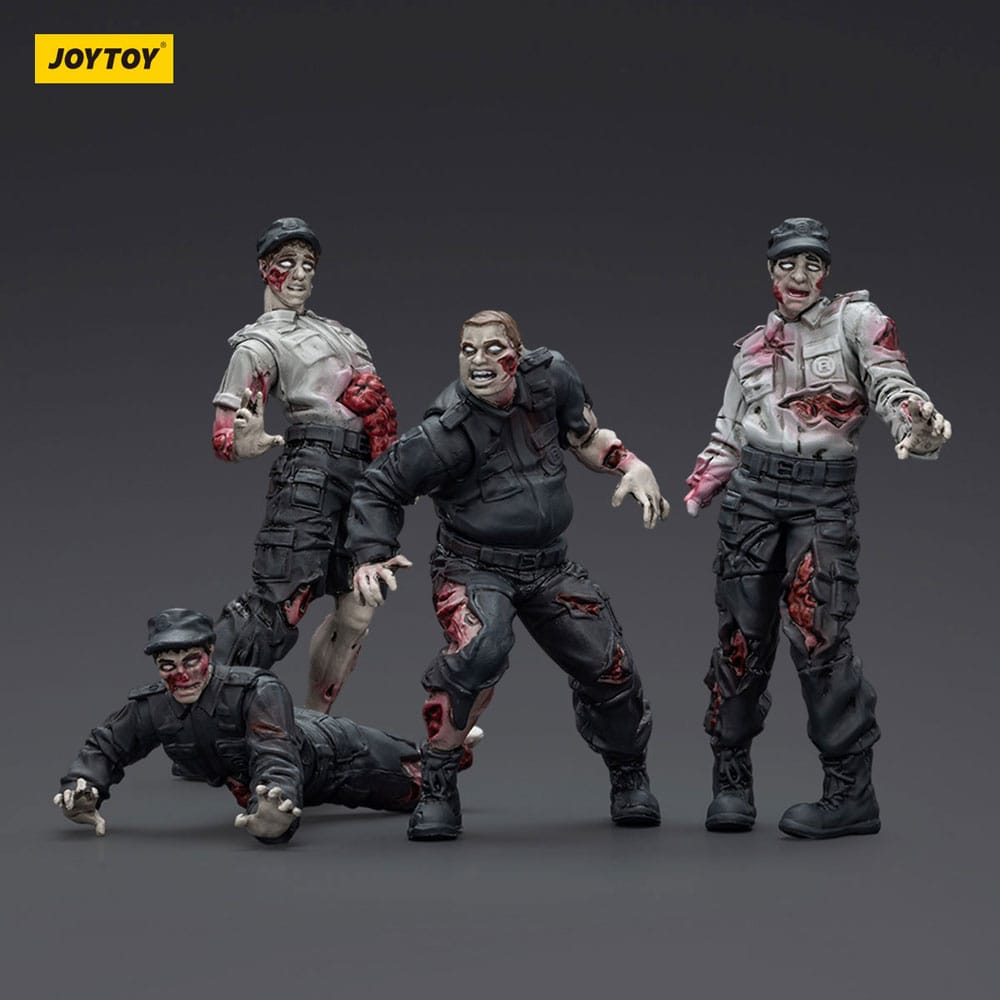 Zombie Dark Source Action Figurr 4-Pack Security Guards 8 cm Joy Toy (CN)