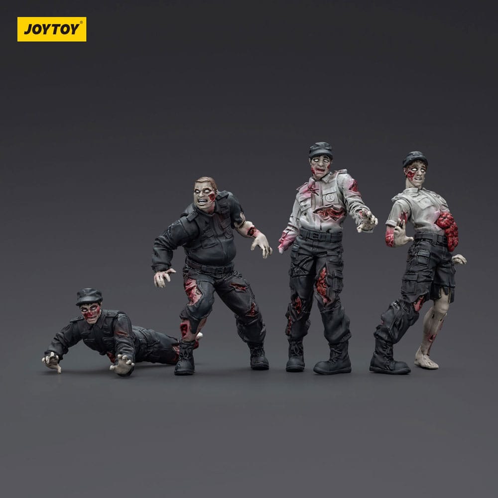 Zombie Dark Source Action Figurr 4-Pack Security Guards 8 cm Joy Toy (CN)