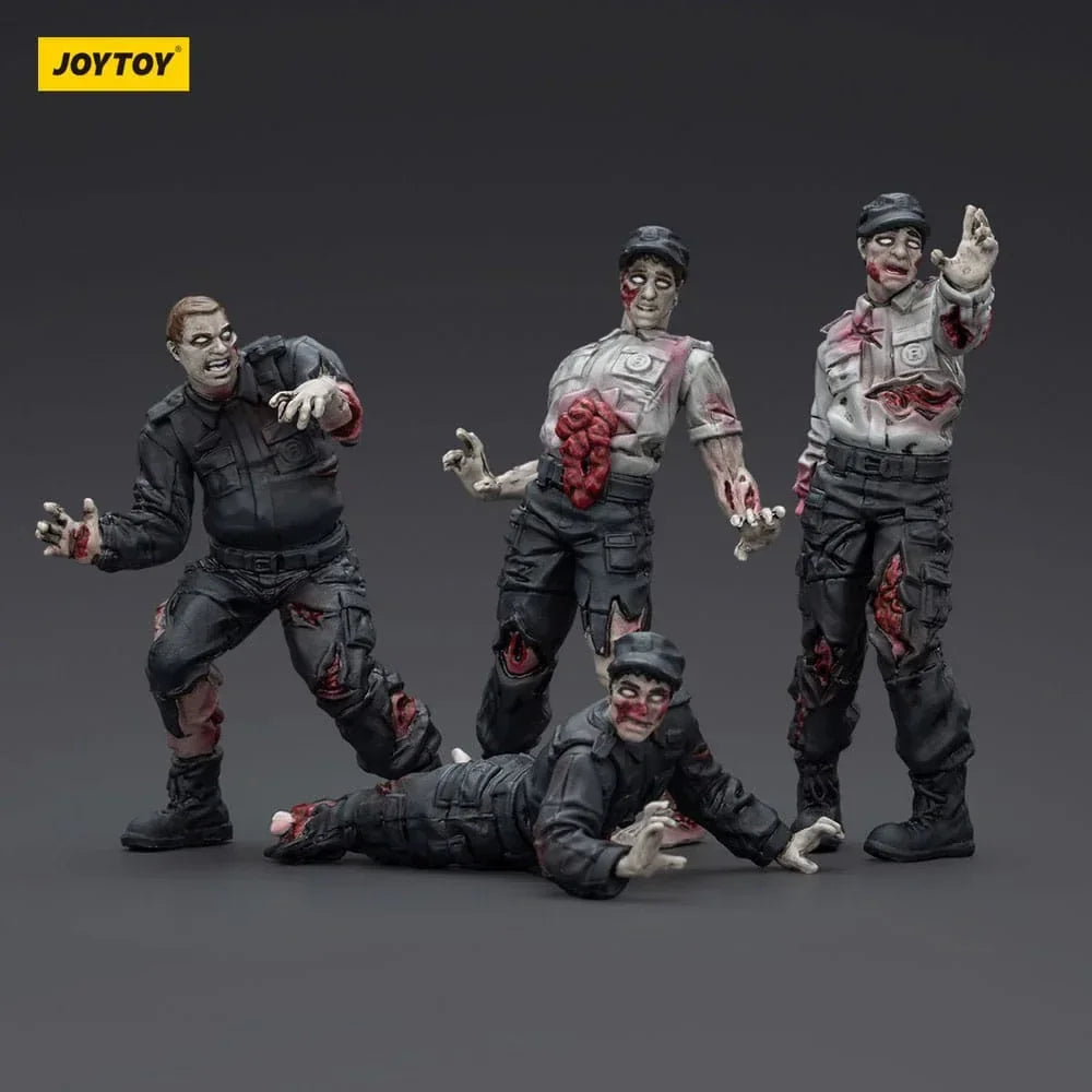 Zombie Dark Source Action Figurr 4-Pack Security Guards 8 cm Joy Toy (CN)