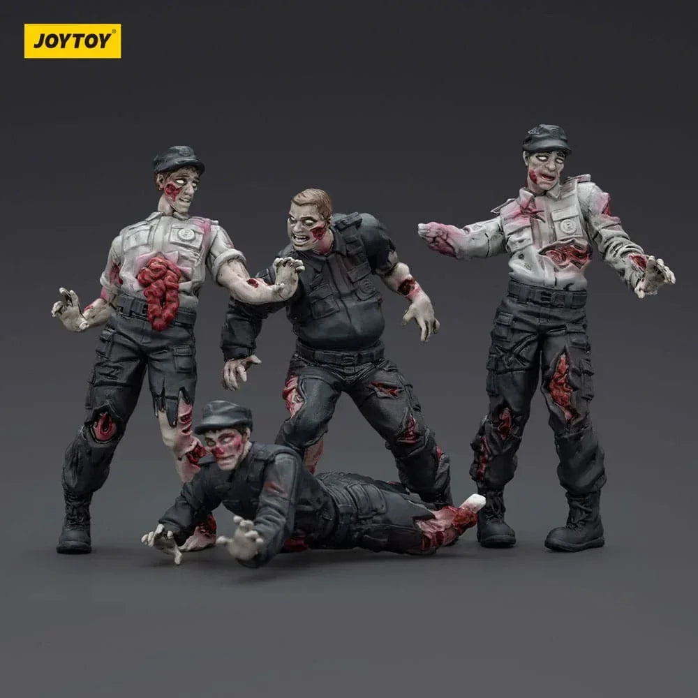 Zombie Dark Source Action Figurr 4-Pack Security Guards 8 cm Joy Toy (CN)