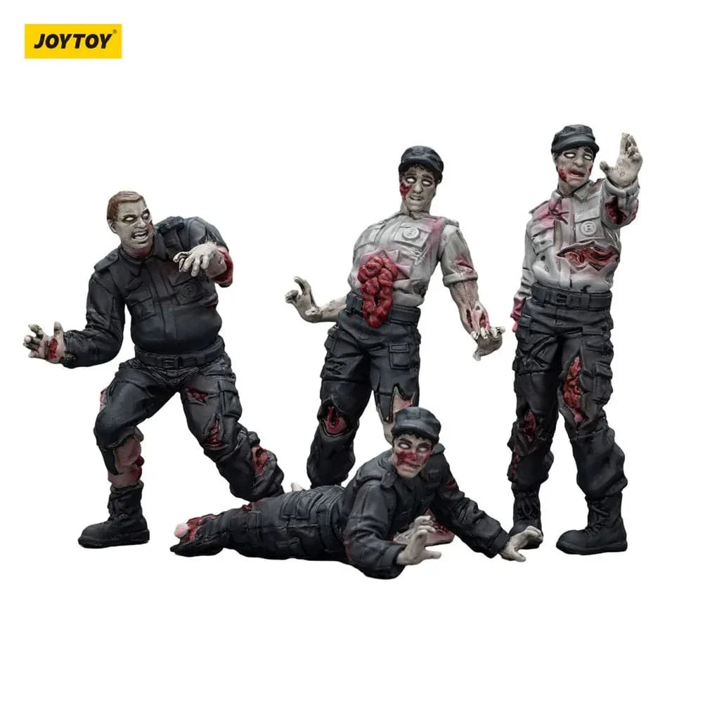 Zombie Dark Source Action Figurr 4-Pack Security Guards 8 cm Joy Toy (CN)