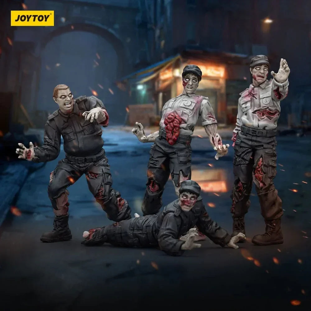 Zombie Dark Source Action Figurr 4-Pack Security Guards 8 cm Joy Toy (CN)