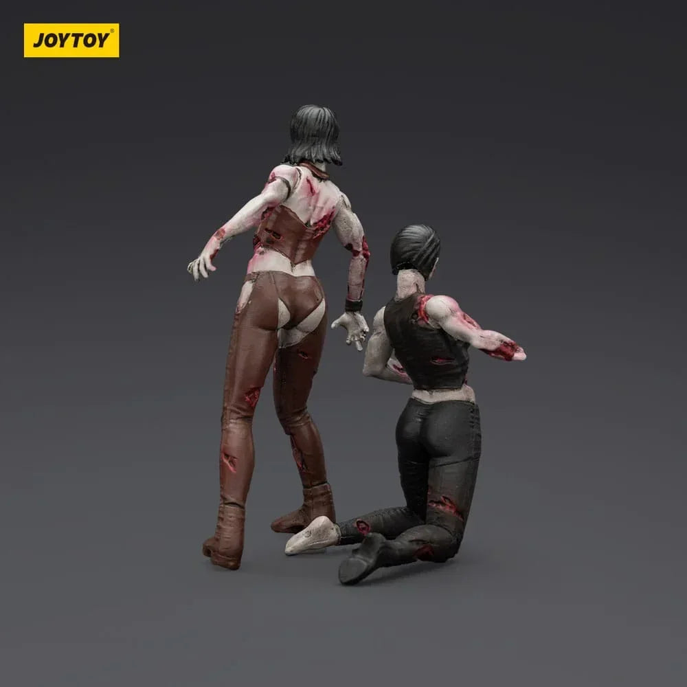 Zombie Dark Source Action Figurr 2-Pack - Kvinnliga Brottare 8 cm Joy Toy (CN)