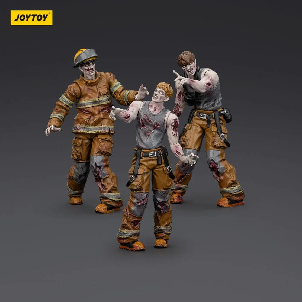 Zombie Dark Source Action Figurr 3-Pack Brandmansfigurer 8 cm Joy Toy (CN)