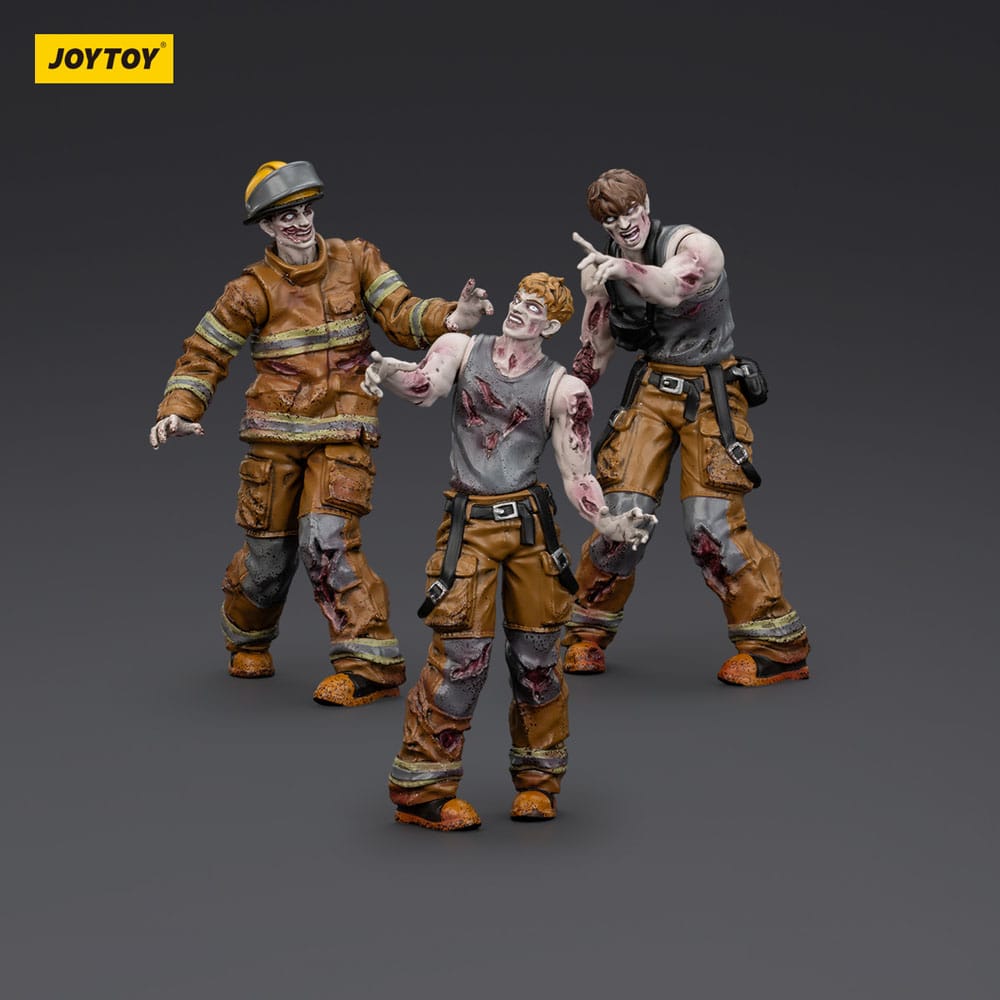 Zombie Dark Source Action Figurr 3-Pack Brandmansfigurer 8 cm Joy Toy (CN)