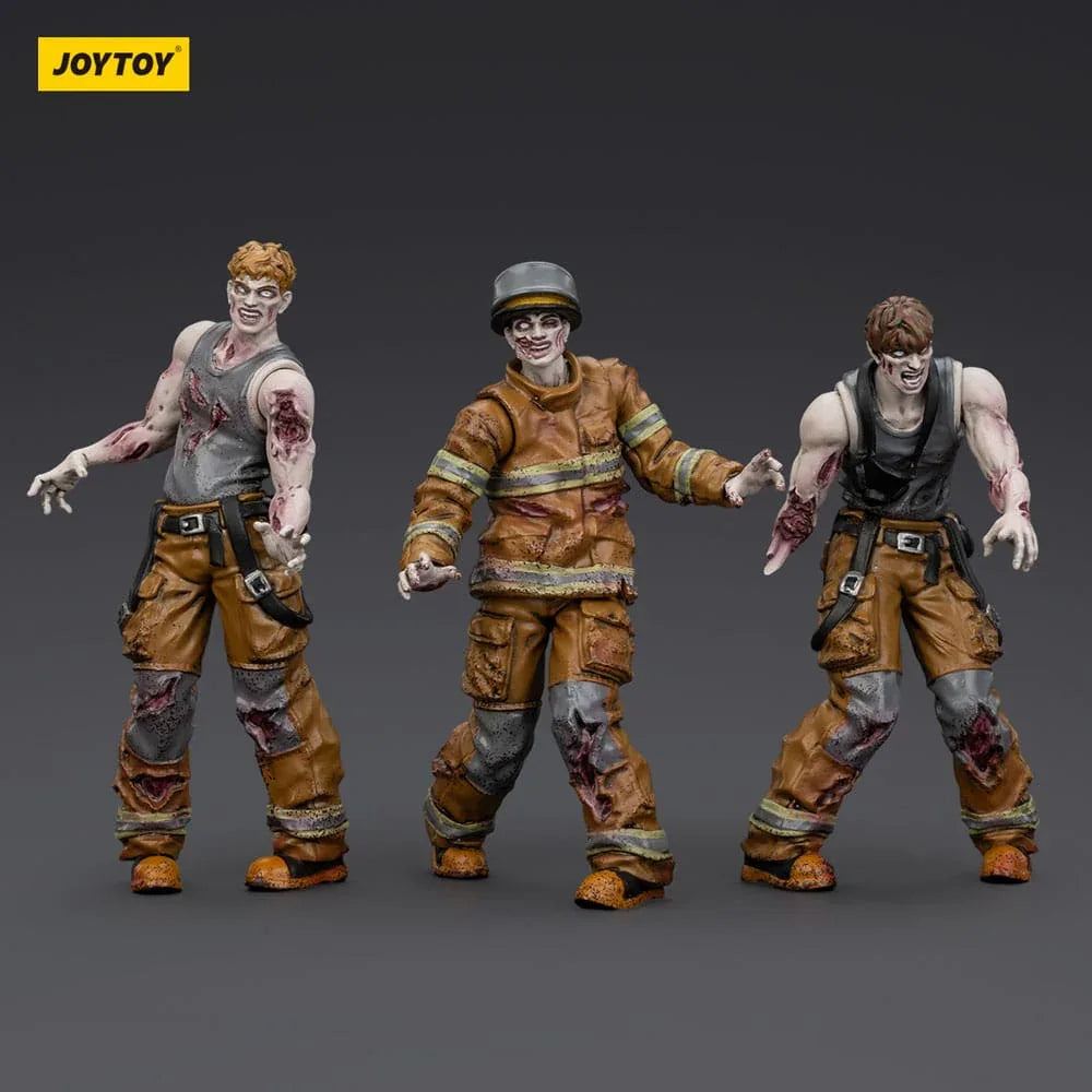 Zombie Dark Source Action Figurr 3-Pack Brandmansfigurer 8 cm Joy Toy (CN)
