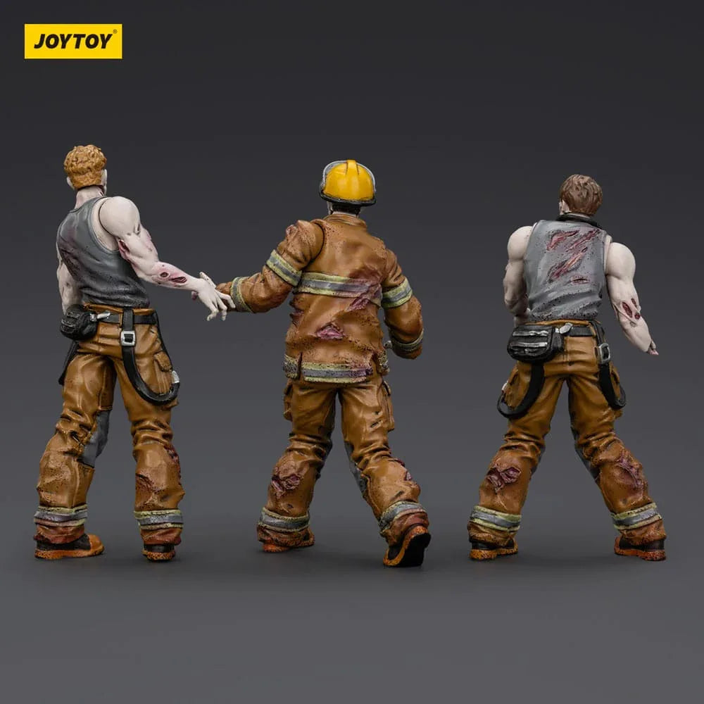 Zombie Dark Source Action Figurr 3-Pack Brandmansfigurer 8 cm Joy Toy (CN)