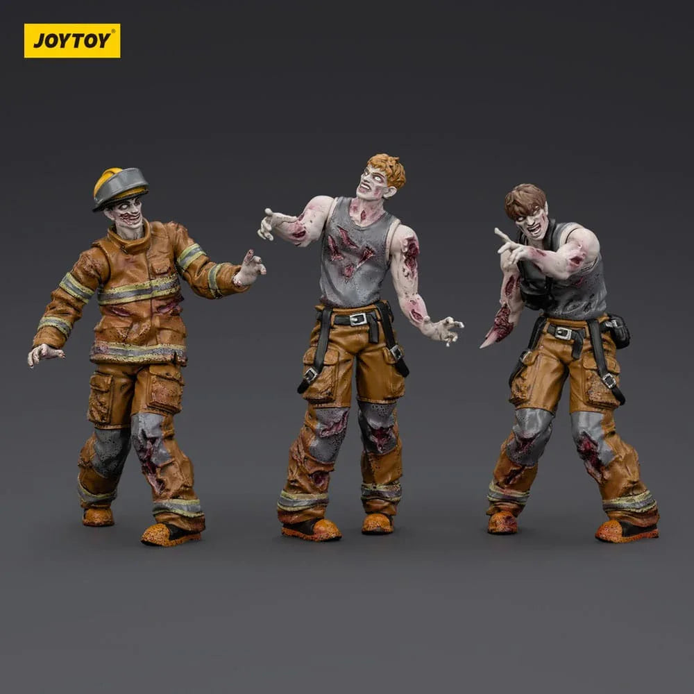 Zombie Dark Source Action Figurr 3-Pack Brandmansfigurer 8 cm Joy Toy (CN)