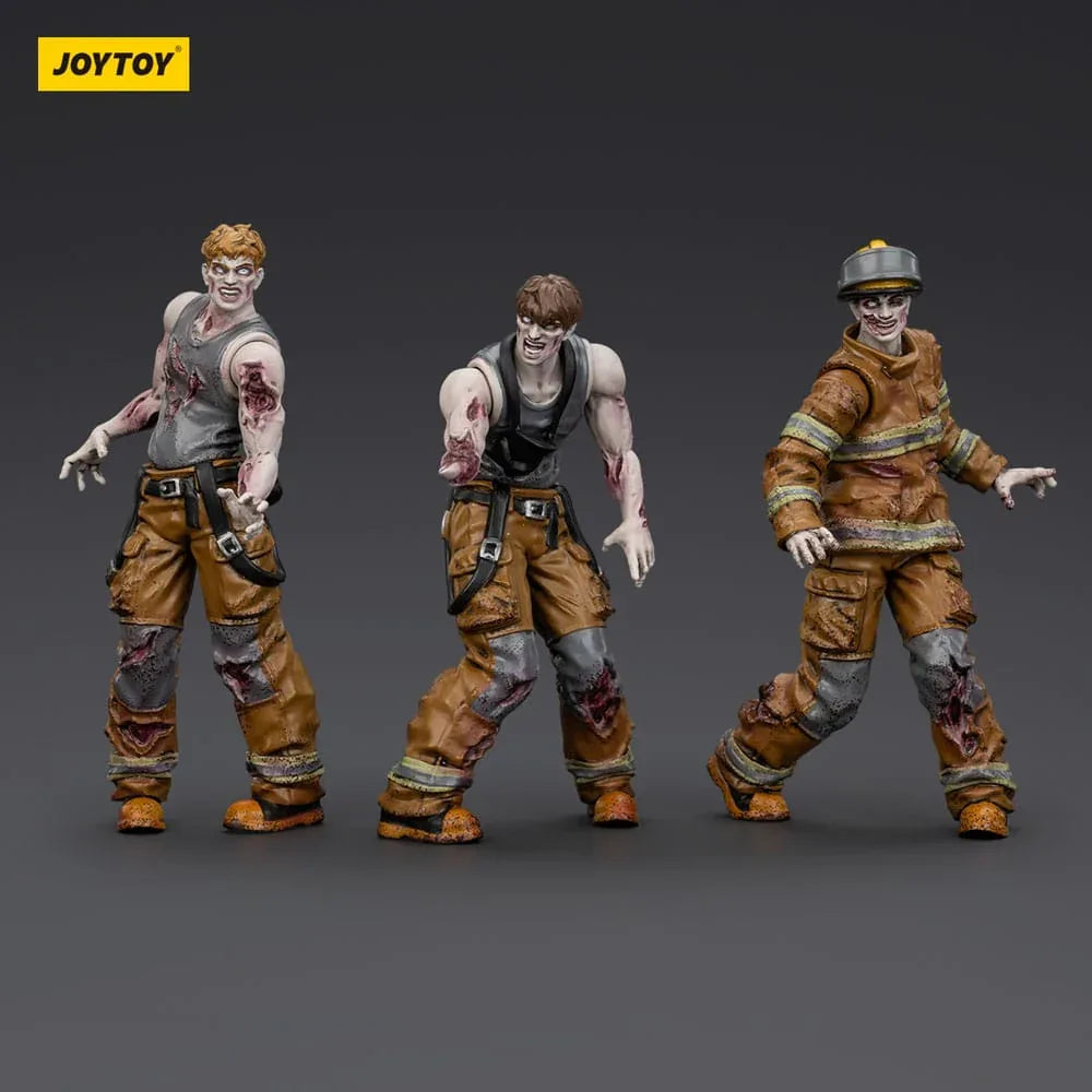 Zombie Dark Source Action Figurr 3-Pack Brandmansfigurer 8 cm Joy Toy (CN)