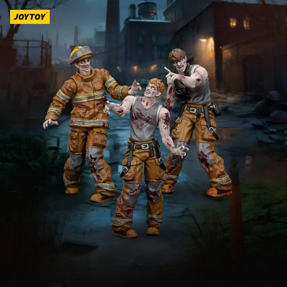 Zombie Dark Source Action Figurr 3-Pack Brandmansfigurer 8 cm Joy Toy (CN)