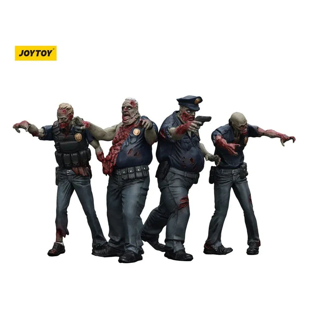 Zombie Dark Source Action Figurr 4-Pack Police (Male) 8 cm Joy Toy (CN)