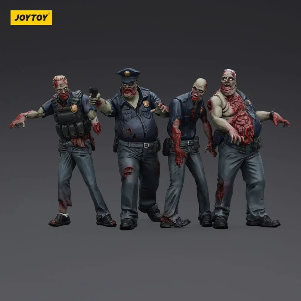 Zombie Dark Source Action Figurr 4-Pack Police (Male) 8 cm Joy Toy (CN)